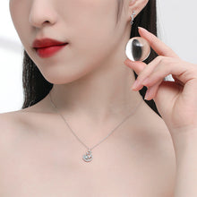 Load image into Gallery viewer, 925 Sterling Silver Fashion Creative Meteor Pendant with Cubic Zirconia and Necklace