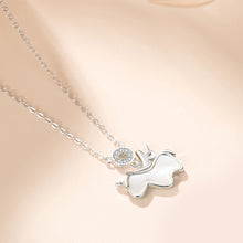 Load image into Gallery viewer, 925 Sterling Silver Fashion Cute Unicorn Pendant with Cubic Zirconia and Necklace