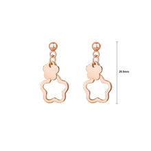Load image into Gallery viewer, 925 Sterling Silver Plated Rose Gold Simple Fashion Hollow Flower Earrings