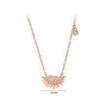 Load image into Gallery viewer, 925 Sterling Silver Plated Rose Gold Fashion Temperament Daisy Pendant with Cubic Zirconia and Necklace