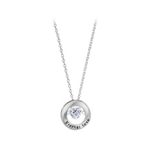 Load image into Gallery viewer, 925 Sterling Silver Fashion Simple Mobius Heart Pendant with Cubic Zirconia and Necklace