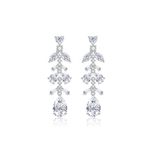 Load image into Gallery viewer, Fashion Temperament Geometric Floral Tassel Earrings with Cubic Zirconia