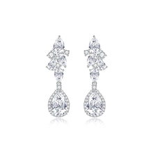 Load image into Gallery viewer, Fashion Elegant Floral Water Drop Tassel Earrings with Cubic Zirconia