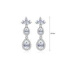 Load image into Gallery viewer, Fashion Elegant Geometric Water Drop Tassel Earrings with Cubic Zirconia