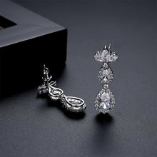 Load image into Gallery viewer, Fashion Elegant Geometric Water Drop Tassel Earrings with Cubic Zirconia