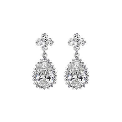 Fashion Simple Water Drop-shaped Geometric Stud Earrings with Cubic Zirconia