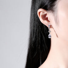 Load image into Gallery viewer, Fashion Elegant Geometric Tassel Earrings with Cubic Zirconia