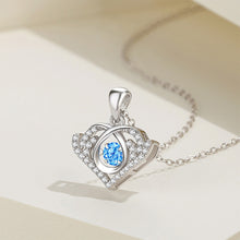 Load image into Gallery viewer, 925 Sterling Silver Fashion Romantic Heart Pendant with Cubic Zirconia and Necklace