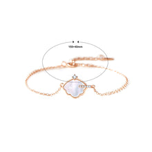 Load image into Gallery viewer, 925 Sterling Silver Plated Rose Gold Fashion Simple Shell Mother-of-Pearl Bracelet with Cubic Zirconia