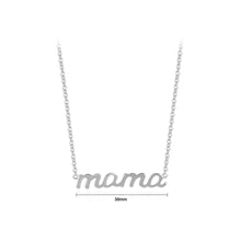 Load image into Gallery viewer, 925 Sterling Silver Fashion Simple Alphabet Mama Pendant with Necklace