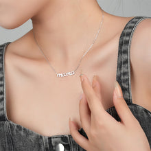 Load image into Gallery viewer, 925 Sterling Silver Fashion Simple Alphabet Mama Pendant with Necklace