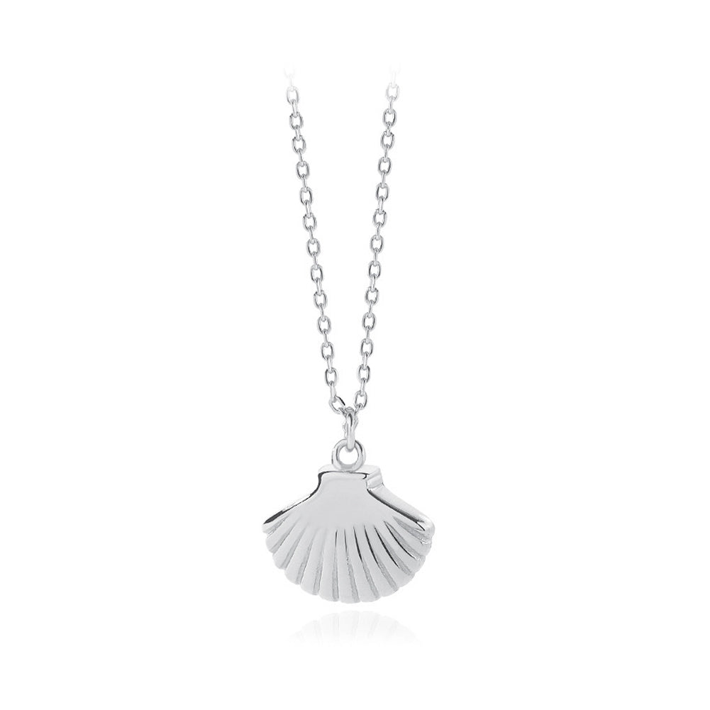 925 Sterling Silver Fashion Simple Shell Pendant with Necklace