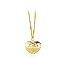 Load image into Gallery viewer, 925 Sterling Silver Plated Gold Fashion Romantic Love You Heart-shaped Pendant with Necklace