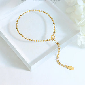 Simple Fashion Plated Gold Geometric Bead 316L Stainless Steel Bracelet