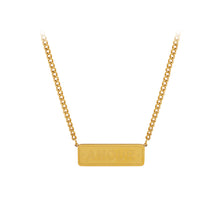 Load image into Gallery viewer, Simple Fashion Plated Gold 316L Stainless Steel Amour Alphabet Geometric Pendant with Necklace