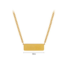 Load image into Gallery viewer, Simple Fashion Plated Gold 316L Stainless Steel Amour Alphabet Geometric Pendant with Necklace
