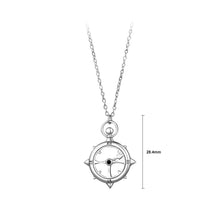 Load image into Gallery viewer, 925 Sterling Silver Fashion Personalized Clock Compass Pendant with Necklace