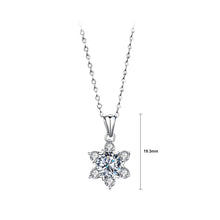 Load image into Gallery viewer, 925 Sterling Silver Fashion Brilliant Snowflake Pendant with Cubic Zirconia and Necklace
