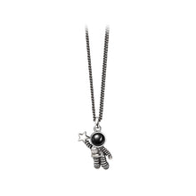 Load image into Gallery viewer, 925 Sterling Silver Fashion Personality Reaching Star Astronaut Couple Pendant with Necklace For Women