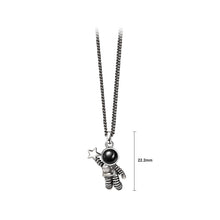 Load image into Gallery viewer, 925 Sterling Silver Fashion Personality Reaching Star Astronaut Couple Pendant with Necklace For Women