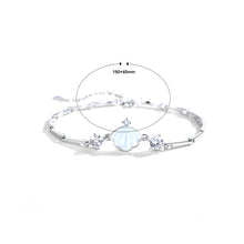 Load image into Gallery viewer, 925 Sterling Silver Fashion Simple Shell Mother Of Pearl Bamboo Bracelet with Cubic Zirconia