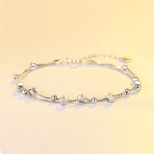 Load image into Gallery viewer, 925 Sterling Silver Simple Temperament Star Double Layer Bracelet