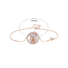 Load image into Gallery viewer, 925 Sterling Silver Plated Rose Gold Fashion Temperament Twelve Constellation Leo Geometric Bracelet with Cubic Zirconia