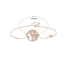 Load image into Gallery viewer, 925 Sterling Silver Plated Rose Gold Fashion Temperament Twelve Constellation Scorpio Geometric Bracelet with Cubic Zirconia