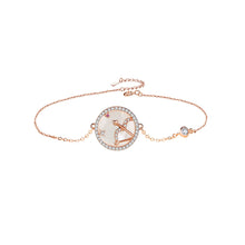 Load image into Gallery viewer, 925 Sterling Silver Plated Rose Gold Fashion Temperament Twelve Constellation Sagittarius Geometric Bracelet with Cubic Zirconia