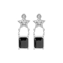 Load image into Gallery viewer, Fashion Simple 316L Stainless Steel Star Geometric Cube Earrings with Cubic Zirconia