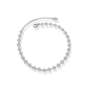 Fashion Simple 316L Stainless Steel Geometric Rhombus Anklet