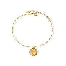 Load image into Gallery viewer, Fashion Elegant Plated Gold 316L Stainless Steel Queen Geometric Round Anklet