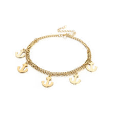 Load image into Gallery viewer, Fashion Personality Plated Gold 316L Stainless Steel Anchor Anklet