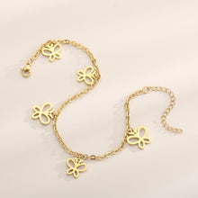 Load image into Gallery viewer, Fashion Temperament Plated Gold 316L Stainless Steel Hollow Butterfly Anklet