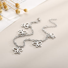 Load image into Gallery viewer, Fashion Temperament 316L Stainless Steel Hollow Butterfly Anklet