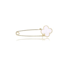 Load image into Gallery viewer, Simple Fashion Plated Gold Four-leafed Clover Paper Clip Brooch