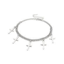 Load image into Gallery viewer, Fashion Simple 316L Stainless Steel Large Cross Double Layer Anklet