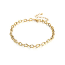 Load image into Gallery viewer, Fashion Simple Plated Gold 316L Stainless Steel Geometric Chain Anklet