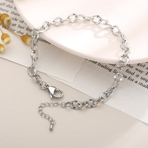 Fashion Simple 316L Stainless Steel Geometric Chain Anklet