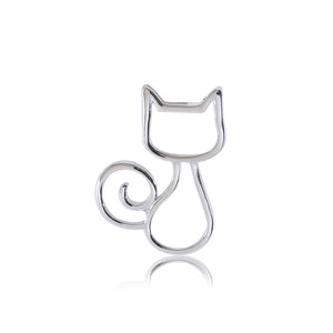 Simple and Cute Hollow Cat Brooch