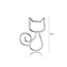 Load image into Gallery viewer, Simple and Cute Hollow Cat Brooch