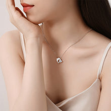 Load image into Gallery viewer, 925 Sterling Silver Fashion Temperament Dolphin Mother-of-pearl Pendant with Heart-shaped Cubic Zirconia and Necklace