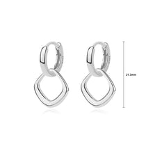 Load image into Gallery viewer, 925 Sterling Silver Simple Fashion Hollow Rhombus Geometric Earrings