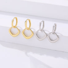 Load image into Gallery viewer, 925 Sterling Silver Simple Fashion Hollow Rhombus Geometric Earrings