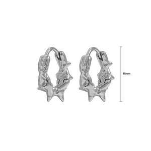 925 Sterling Silver Fashion Personality Irregular Willow Stud Geometric Stud Earrings