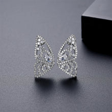 Load image into Gallery viewer, Fashion and Elegant Hollow Butterfly Stud Earrings with Cubic Zirconia