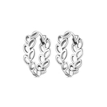 Load image into Gallery viewer, 925 Sterling Silver Simple Fashion Hollow Leaf Geometric Earrings
