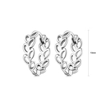 Load image into Gallery viewer, 925 Sterling Silver Simple Fashion Hollow Leaf Geometric Earrings