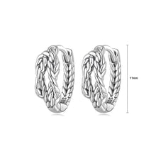 Load image into Gallery viewer, 925 Sterling Silver Simple Fashion Twist Geometric Circle Earrings