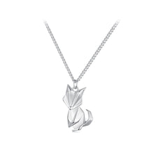 Load image into Gallery viewer, 925 Sterling Silver Simple and Cute Fox Pendant with Necklace